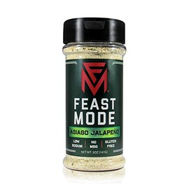 Asiago Jalapeno - Feast Mode Flavors - Low Sodium, No MSG, Gluten Free, All Natural, Meal Prep Seasoning , Healthy , Asiago Cheese Powder , Jalapeno Flakes