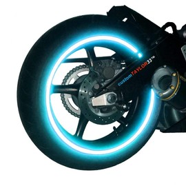 customTAYLOR33 (All Vehicles Special Edition Baby Blue High Intensity Grade Reflective Copyrighted Safety Rim Tapes (Must Select Your Rim Size), 26" (TIRE Size, for Bicycles/E-Bikes)