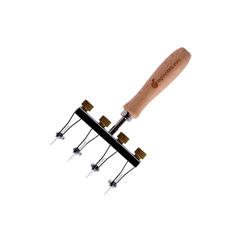 Cutting Roll for Fresh Pasta, 4 Smooth Blades Adjustable, Diameter