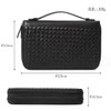 Groove Gear Braided Second Bag Men's Long Wallet Genuine Leather