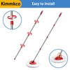 Kimmkco Spin Mop Replacement Handle, 4-Section 30-to-58 inch Mop Stick