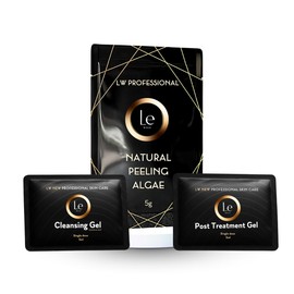 LE WALK Single-Dose Face and Body Peel – 3-Step Exfoliation Kit with Natural Algae | Skin Renewal in 7 Days | Includes Cleansing Gel and Post-Treatment Gel