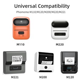 Phomemo M110 Round Labels, Golden Transparent 1.96"x1.96" (50x50mm), Self-Adhesive Thermal Paper Compatible with Phomemo M110 M220 M200 M120 M221 M150 M250 M260 M108 M100 Label Maker, 140 Labels/Roll