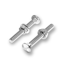 KINETOX Pack of 30 Carriage Bolts M6 x 30 mm Carriage Bolts DIN 603 with Hex Flange Nut M6 Nut Gate Hinge Screws Widely Used in Electronics Mechanical Engineering Construction Home Decoration