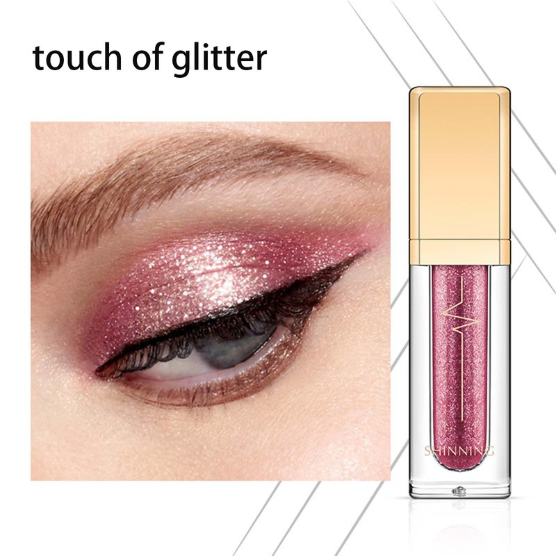 Long-Lasting Waterproof Metallic Liquid Glitter Eyeshadow - Highly Pigmented Matte