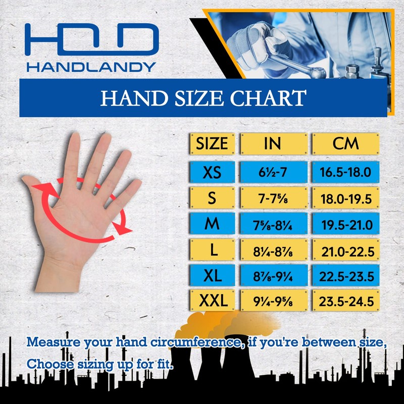 HANDLANDY Utility Work Gloves Mens & Women, Safety Mechanic Working
