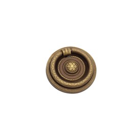 Single Post Drawer Pull Sheraton Hepplewhite Drawer Pull Furniture Pull Antique Cabinet Drawer Pull - Colonial Revival Furniture Drawer Pull - Antique Drawer Pull 1-5/8" Diameter Brass, Antiqued