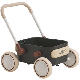 PULA Baby Push Walker with Wheels Toddler Wagon for First Learner Baby Toys 6-12 Months, 1 Year Old Birthday Gifts, Indoors and Outdoors (Black)