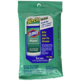 Clorox Disinfecting Wipes to Go Pack, Fresh Scent 9 ct (Pack of 3)