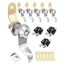 Naissian RV Locks for Storage Door 7/8 Inch, RV Compartment Locks for Camper Travel Trailer Cabinet with Keys 7/8", Pack of 6 Locks with 6 Keyed Alike with Manual