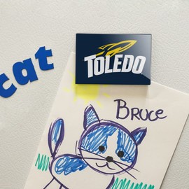 University of Toledo Rockets Logo Rectangle Acrylic Fridge Refrigerator Magnet