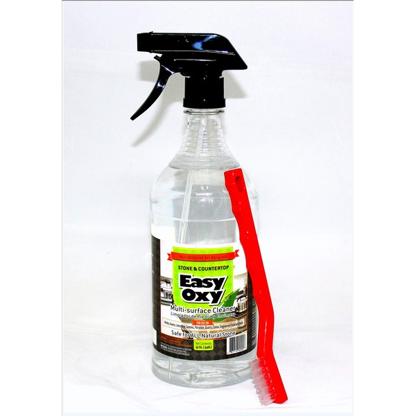 Easy Oxy Spray Cleaner 32 oz multi surface spray with Heavy Duty Detailed Brush (1)