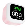 LED Alarm Clock Night Light USB Rechargeable Mirror Design Adjustable