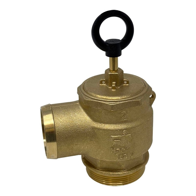 Brass Pressure Relief Valve, 300 CFM, 2" Diameter, Fully Adjustable,