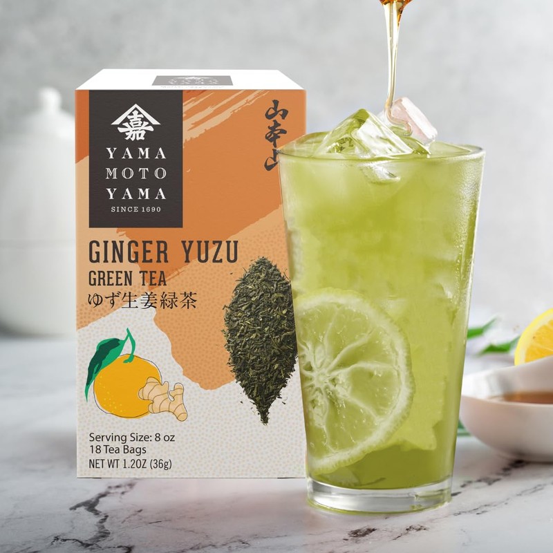 Yamamotoyama Ginger Yuzu Green Tea, 18 bags