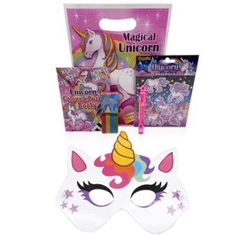 Pre-Filled Children’s Birthday Party Gift Bags & Masks - Exclusive To Burmont’s (Unicorn 15 Pack)