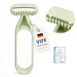 VIFF Women's Razor Body [100% Painless Shaving, 0 Sensation] vio Razor [JIS Certified, Rust Proof Material] Safer and Cut than Electric Razors, Cutting Cutter [Submm Grade, Super Proximity Guard]