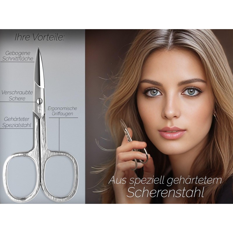 Professional Nail Scissors from Solingen - Premium Quality with Curved