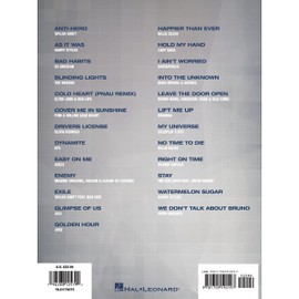 Popular Sheet Music: 25 Hits from 2020-2022 Arranged for Piano/Vocal/Guitar