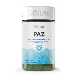 Sluu Paz  Gomitas Vitaminadas, Alivio del Estrs Acumulado, Sensacin de Tranquilidad, Reductor de la Ansiedad  60 Gomitas  Sabor Mora  Manzanilla, L...