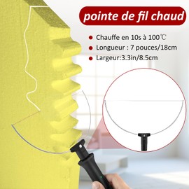 Vanwoke Electric Foam Cutter, 18W Hot Wire Cutter for Plastics & Styrofoam, 3-in-1 Hot Styrofoam Cutter with Adapter to Convert Electrical Voltage Multipurpose Foam Cutting