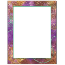 Mardi Gras Colors Letterhead Laser & Inkjet Printer Paper (25 Sheets)