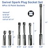 TR TOOLROCK Magnetic Swivel Spark Plug Socket Set 6PCS, 3/8-Inch
