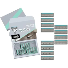 Wilkinson Sword Quattro Essential Men's Razor Refills, Great Addition to Wash Bags for Men's Grooming, Great Shavers for Routine Shaving, 12 Refill Razor Blades Pack