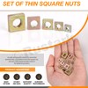 Rustark 90Pcs M3 M4 M5 M6 M8 Square Nuts Assortment