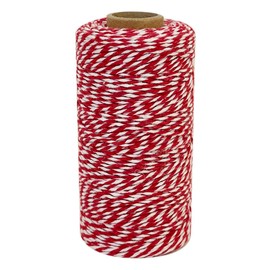 YAZHED Garden Twine, Coloured Cotton String, 100M x 2MM, Red