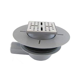 Stainless Steel Chrome Horizontal Tiled Shower Tray Waste - Rainy & High Rain