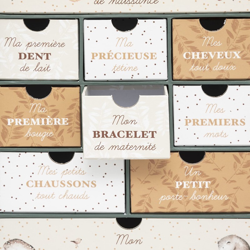 ATMOSPHERA CREATEUR D'INTERIEUR Birth Gift Box Forest Atmosphera, Cardboard, Multicolored,
