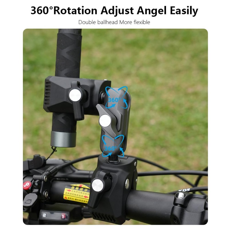 Motorcycle Mount Kit (2-Pack) for Insta360 X5 X4, Pole Clamp