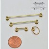 SMA 1:12 Dollhouse Miniature Towel Rack Set, Brass 4PC HH