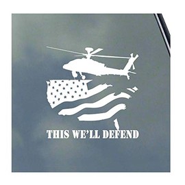 This We'll Defend - Helicopter Vinyl Sticker Decal USA Army Marines Veteran Military Service