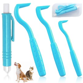SiHuiTu 3 Pieces of Tick Remover Tools for Dogs, Painlessly Tick Removal Tool, Multifunctional Tick Remover Kit for Dog Cats Rabbits, Ideal Tick Hooks for Pet Shop Including Storage Box (Blue)