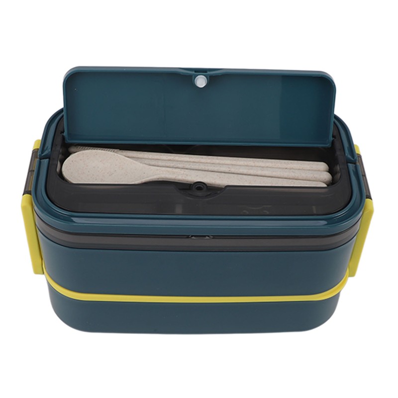 Double Layer Bento Box 316 Stainless Steel Compartment Portable Lunch