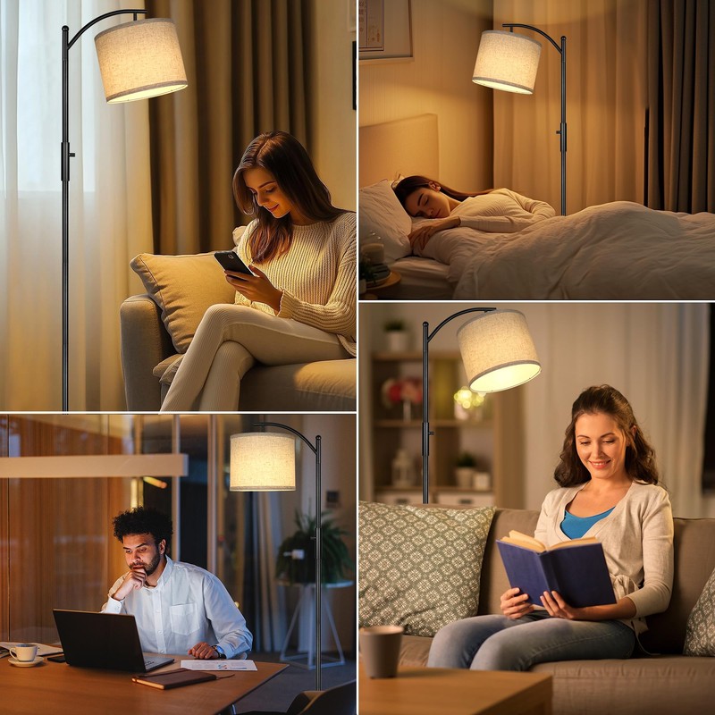 ROTTOGOON Dimmable Floor Lamp, Arc Floor Lamps for Living Room,