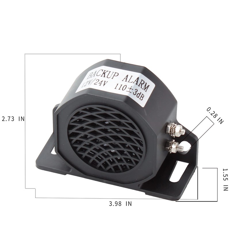 FARBIN Truck Back-up Alarm 105dB 12V/48V Car Reverse Horn BIBI