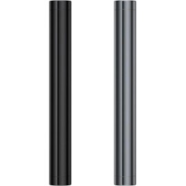 Urekt Metal Tube Container(2 Pack), Portable Aluminum Waterproof 2 pack, Black Grey