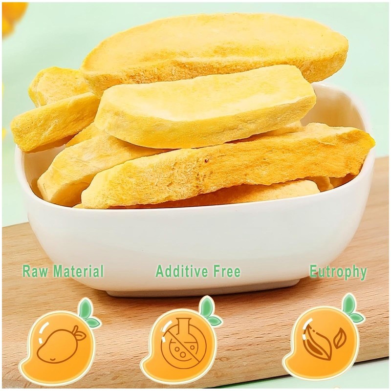 Freeze Dried Mango, Freeze Dried Fruit,3.8 oz/110g Natural Dried Mango,No