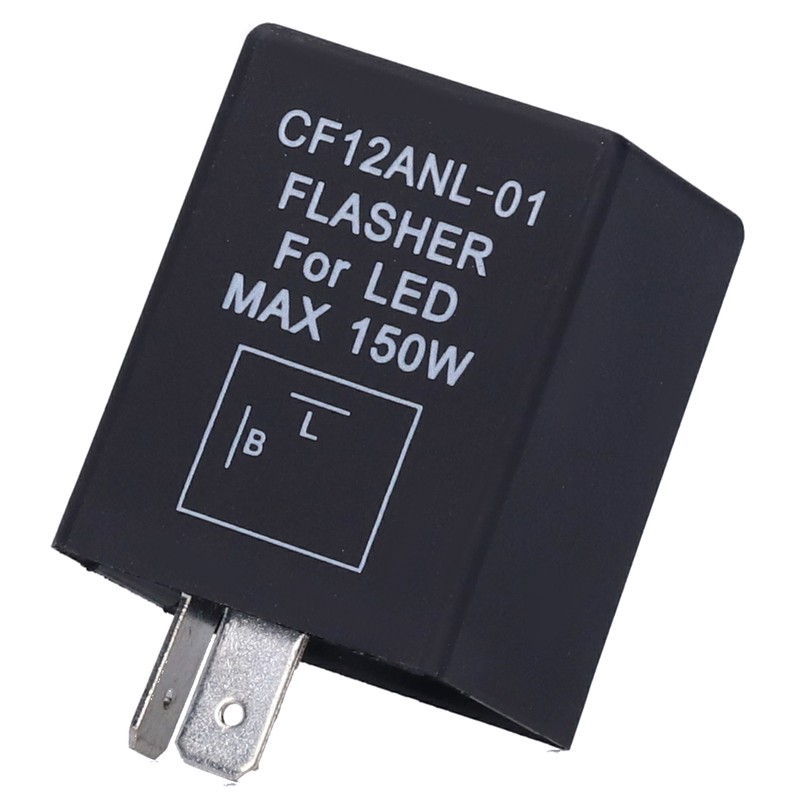 2Pcs LED Flasher 2‑Pin Electronic Relay Normally Open Car Turn