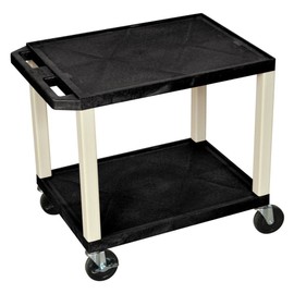 LUXOR 26-inch AV cart, Three Shelves, Black