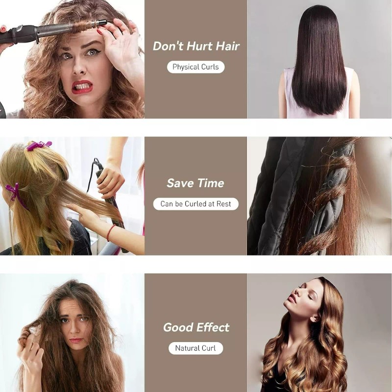 +Mu Curly Ondas Para Cabello Rizos Sin Calor Pulpo Rizador