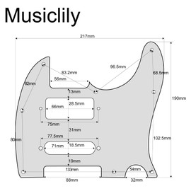 Musiclily Pro 8 Holes Guitar Pickguard Pickguard for Brent Mason Tele Style Electric Guitar, 4 Ply Black