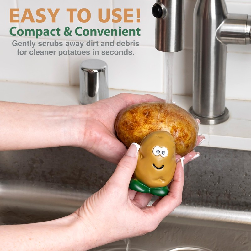 Joie Spud Dude Potato Brush, Vegetable and Fruit Scrubber, Produce