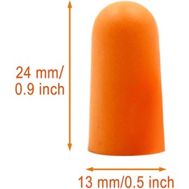50 Pairs of Soft Foam Ear Plugs Individually Wrapped for Sleeping, Noise-Canceling, Disposable, Bulk Set for Concert, Music Festival, Sleep (Orange, 0.5x0.95 in)