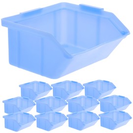 TEHAUX 12Pcs Box Parts Storage Box Durable Tool Storage Organizer with Categorization for Home Workshop and Garage Scratch Resistant Stackable Design for Easy Access