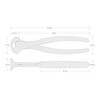 TEKTON 8 Inch End Cutting Pliers | PCT10008, Red