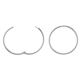 13MM Sterling Silver Plain Simple Polished Round Half Hinged Hoop Earrings for Women/Teenage/Girls - 925 Sterling Silver